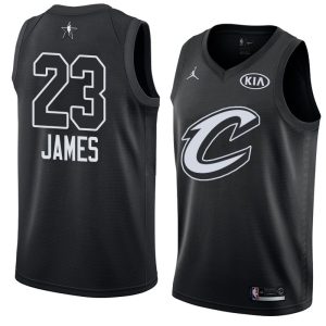 Maillot de basket-ball 2018 All-Star Cleveland Cavaliers LeBron James #23 Maillot Swingman noir 63653