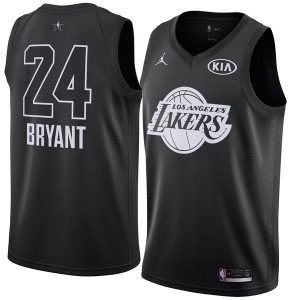 Maillot de basket-ball 2018 All-Star Lakers Kobe Bryant #24 Maillot Swingman noir 63485