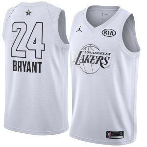 Maillot de basket-ball 2018 All-Star Lakers Kobe Bryant #24 Maillot Swingman blanc 63718