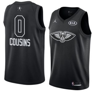 Maillot de basket-ball 2018 All-Star Pelicans DeMarcus Cousins #0 Maillot Swingman noir 63569