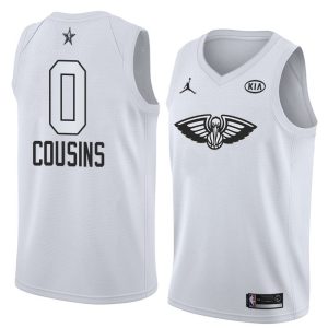 Maillot de basket-ball 2018 All-Star Pelicans DeMarcus Cousins #0 Maillot Swingman blanc 63750