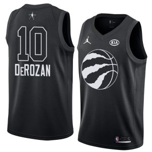 Maillot de basket-ball 2018 All-Star Raptors DeMar DeRozan #10 Maillot Swingman noir 63545