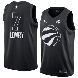 Maillot de basket-ball 2018 All-Star Raptors Kyle Lowry #7 maillot Swingman noir 63529