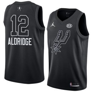 Maillot de basket-ball 2018 All-Star Spurs LaMarcus Aldridge #12 Maillot Swingman noir 63637