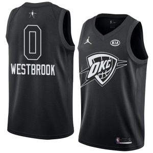 Maillot de basket-ball 2018 All-Star Thunder Russell Westbrook #0 Maillot Swingman noir 63694