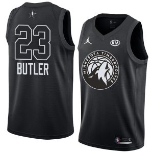 Maillot de basket-ball 2018 All-Star Timberwolves Jimmy Butler #23 Maillot Swingman noir 63588