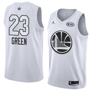 Maillot de basket-ball 2018 All-Star Warriors Draymond Green #23 Blanc Swingman Jersey 63872