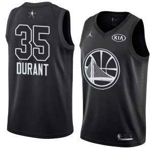 Maillot de basket-ball 2018 All-Star Warriors Kevin Durant #35 Maillot Swingman noir 63677