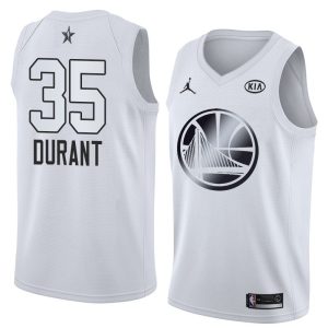 Maillot de basket-ball 2018 All-Star Warriors Kevin Durant #35 Blanc Swingman Jersey Blanc 63848