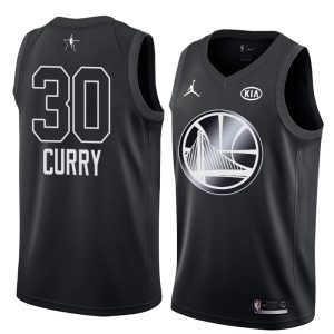 Maillot de basket-ball 2018 All-Star Warriors Stephen Curry #30 Maillot Swingman noir 63553