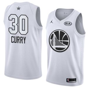 Maillot de basket-ball 2018 All-Star Warriors Stephen Curry #30 Maillot Swingman blanc 63758