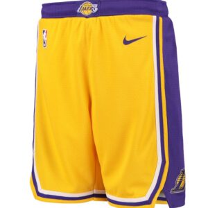 Short de sport 2019-20 NBA Los Angeles Lakers Jaune Icon Swingman Short jaune AJ5617 728