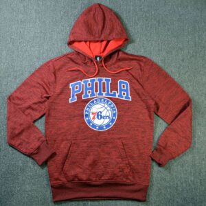 Sweat à capuche de basket-ball NBA Phila 76ers 2019 rouge 64005