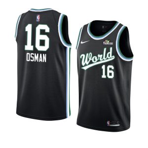 2019 Team USA Cedi Osman # 16 NBA Rising Star Noir Swingman Maillot de basket-ball 63452
