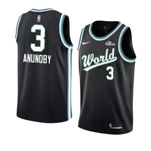 Maillot de basket-ball Swingman noir de l'équipe américaine OG Anunoby # 3 NBA Rising Star 2019 63400