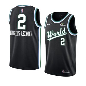 2019 Team USA Shai Gilgeous-Alexander # 2 NBA Rising Star Noir Swingman Maillot de basket-ball 63428