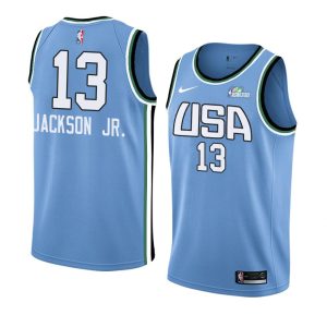 Maillot de basket-ball 2019 Team World Jaren Jackson Jr. # 13 NBA Rising Star Bleu Swingman 63341