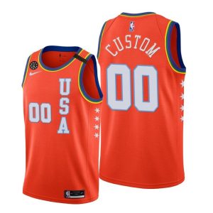 Maillot de basket personnalisé 2020 NBA Rising Star USA Team Orange Jersey 63325