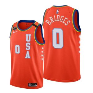 2020 Hornets Miles Bridges #0 NBA Rising Star USA Team Orange Maillot de basket-ball 63316