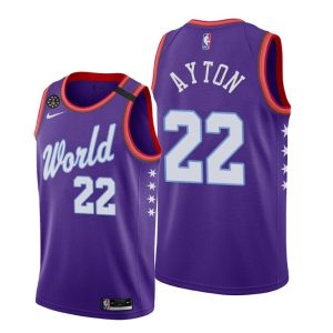 Maillot de basket-ball 2020 Phoenix Suns Deandre Ayton #22 NBA Rising Star World Team violet maillot 63168