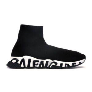 Balenciaga Baskets Speed Trainer Graffiti – Noir Blanc Bleu 605972W05GE1015
