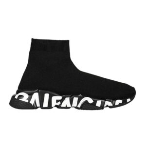 Baskets Wmns Balenciaga Speed Trainer Noir Blanc Blanc 605972W05GE1006