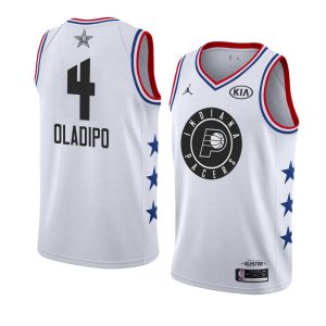 Maillot de basket-ball 2019 All-Star Pacers Victor Oladipo #4 blanc Swingman maillot 64627