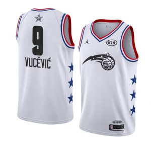 Maillot de basket 2019 NBA All-Star Orlando Magic Nikola Vucevic #9 Maillot Swingman blanc 64610