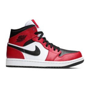 Air Jordan 1 Mid Chicago Baskets à bout noir 554724 069