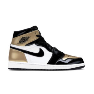 Air Jordan 1 Retro High OG NRG Baskets à bout doré Blanc 861428 007