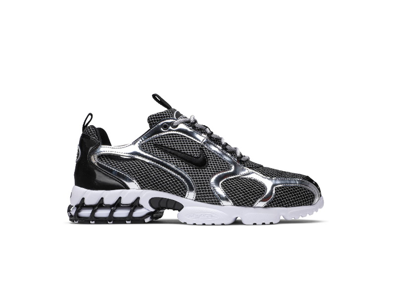 Baskets Stussy x Air Zoom Spiridon Caged Pure Platinum CU1854 001