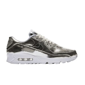 Femmes Nike Air Max 90 Metallic Pack Chrome Baskets CQ6639 001