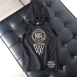 Maillot de basket-ball 2020 NBL, sweat à capuche, noir, crème, 92240
