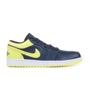 Air Jordan 1 Low Squadron Bleu Électrique Jaune Noir 553558 417
