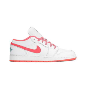 Air Jordan 1 Low Blanc Chaud Lava GS Baskets Blanc 554723 128