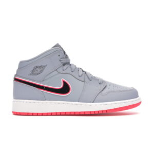 Air Jordan 1 Mid GS Loup Gris Rose 555112 060