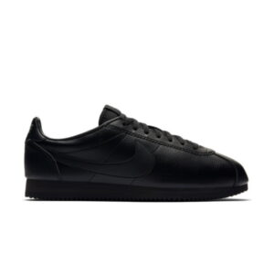 Nike Classic Cortez Cuir Triple Noir Anthracite Baskets 749571 002