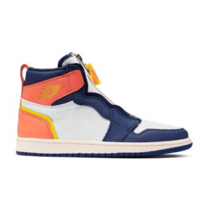 Wmns Air Jordan 1 High Zip Bleu Void Citron Baskets AQ3742 100