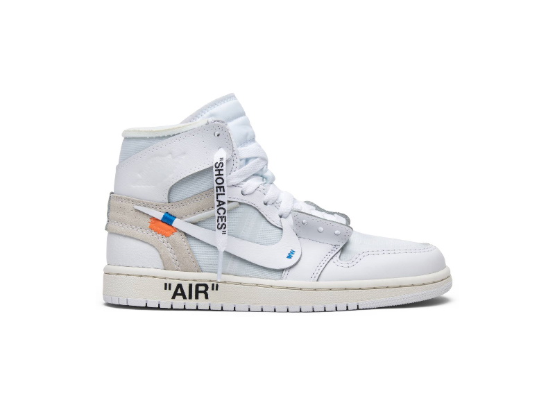 Baskets OFF-WHITE x Air Jordan 1 Retro High OG BG Blanc 2018 GS AQ8296 100