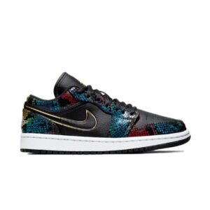 Femme Air Jordan 1 Low Multi Snakeskin 2020 Blanc CW5580 001