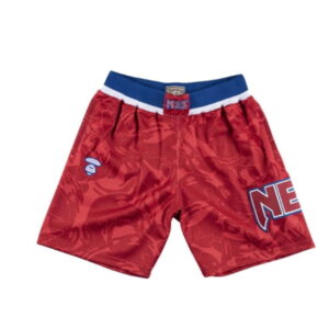 Short Aape x Mitchell & Ness New Jersey Nets rouge bleu AAPSPM9388XXE