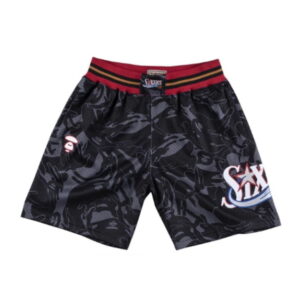 Short Aape x Mitchell & Ness Philadelphia 76ers Noir AAPSPM9372XXE