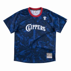 Aape x Mitchell & Ness San Diego Clippers BP maillot bleu marine T-Shirt AAPTEM9375XXE