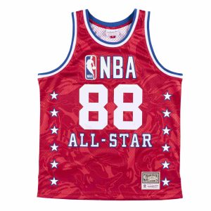 Maillot Aape x Mitchell & Ness Swingman All-Star 1988 Rouge AAPVTM9417XXE