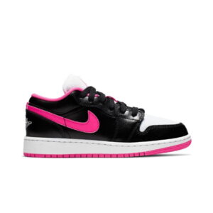Air Jordan 1 Low GS Noir Hyper Rose Gris 554723 061