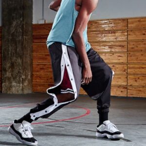 Pantalon de basket-ball 2020 B&OK Basketball Button Pants Noir Noir-Blanc 103974