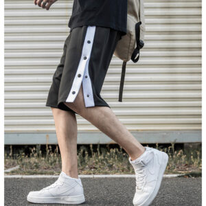 Short de basket-ball 2020 William Marchi Short de basket-ball bouton noir noir-blanc XJH-0222