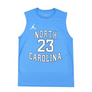 Air Jordan Maillot de corps d'entraînement bleu de Caroline du Nord 103987