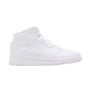 Air Jordan 1 Mid BG Triple Blanc 554725 129