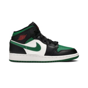 Air Jordan 1 Mid GS Noir Pin Vert 554725 067